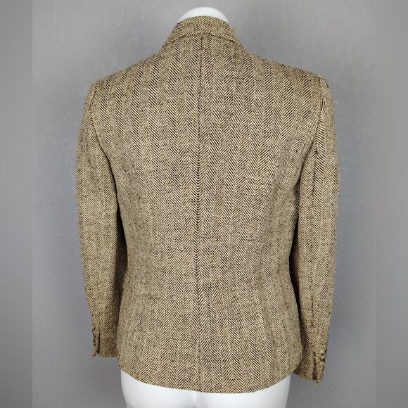 Lauren Ralph Lauren Herringbone Linen-Silk Blazer Size 4 - Picture 4 of 16